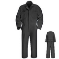 Twill Action Back Coveralls - Charcoal Gray, Navy Blue